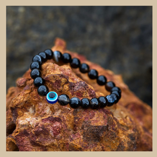 RIAS Shield – Black Onyx & Evil Eye Protection Bracelet