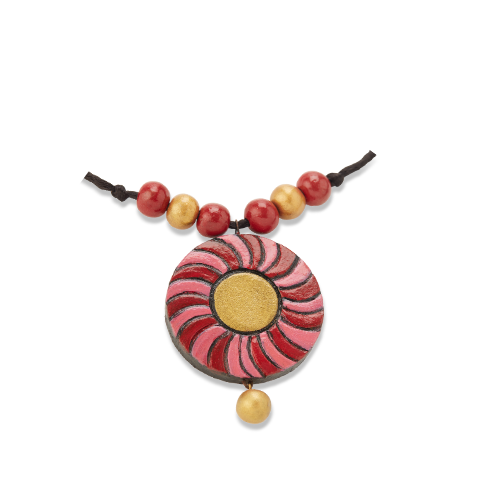 Sharvani’s Solar Bloom – Handcrafted Terracotta Jewelry Set