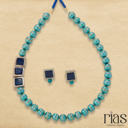 Ocean Edge – Handcrafted Terracotta Jewelry Set