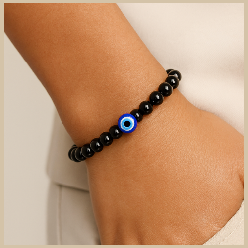 RIAS Shield – Black Onyx & Evil Eye Protection Bracelet