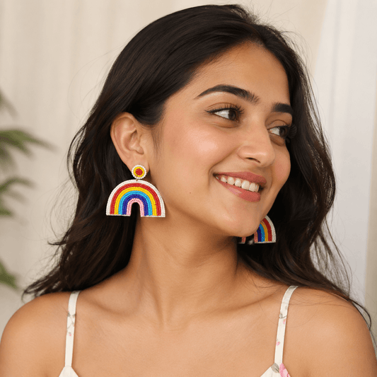 Rainbow Bliss Beaded Earrings