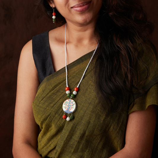 Vasudha’s Tree of Hope – Handcrafted Terracotta Jewelry Set