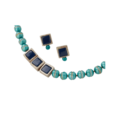 Ocean Edge – Handcrafted Terracotta Jewelry Set