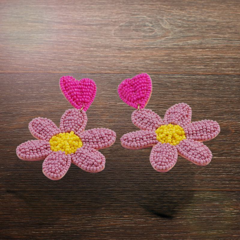 Daisy Heart Pop Drops – Pink/Yellow | RIAS
