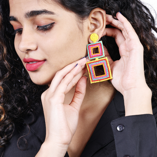 Pixel Square Stack Drops – Multicolour/Yellow | RIAS