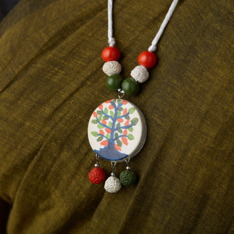 Vasudha’s Tree of Hope – Handcrafted Terracotta Jewelry Set