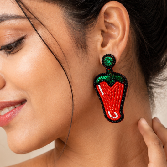 Chilli Pop Beaded Statement Earrings