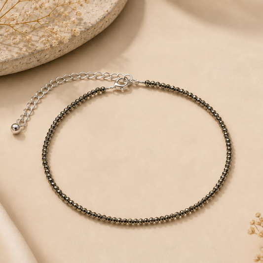 Raw Pyrite Anklet – Wealth & Abundance
