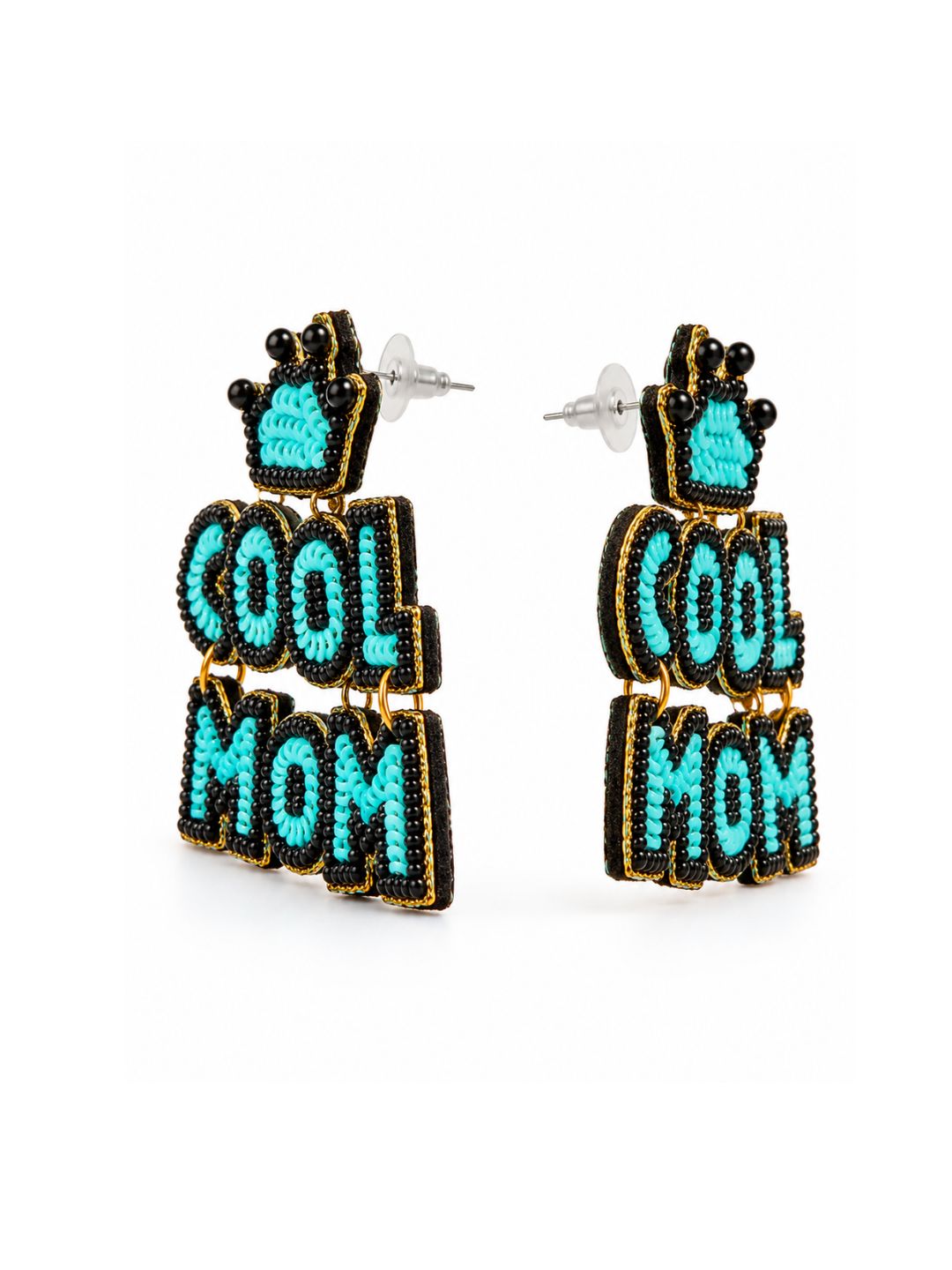 Cool Mom Beaded Statement Earrings