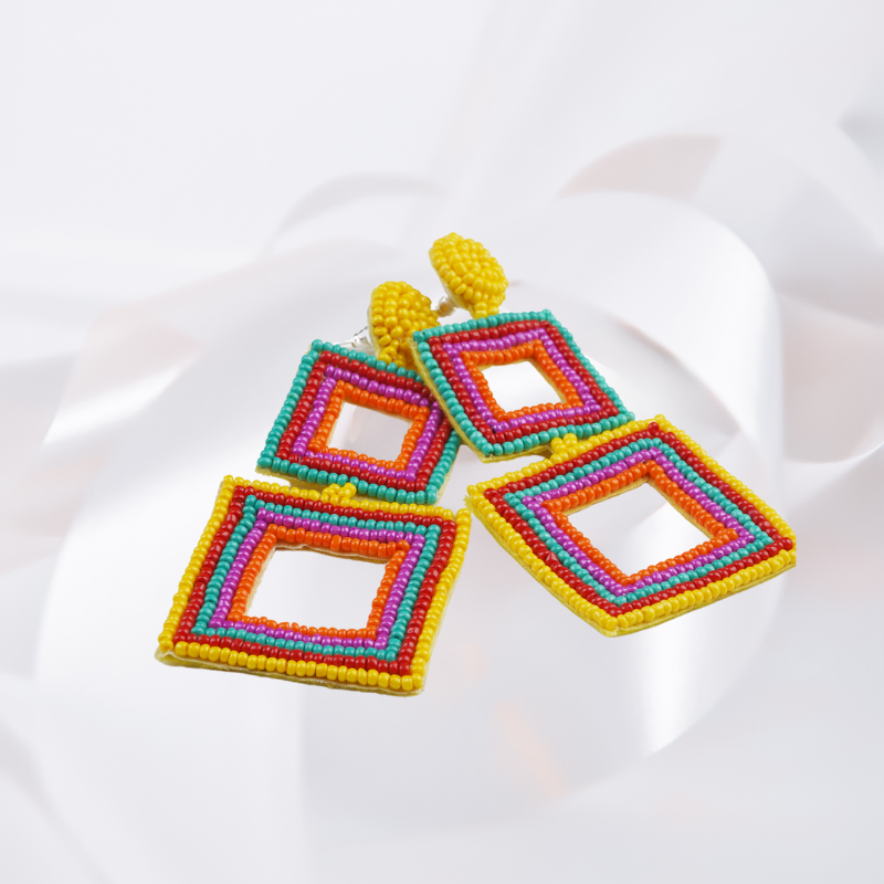 Pixel Square Stack Drops – Multicolour/Yellow | RIAS