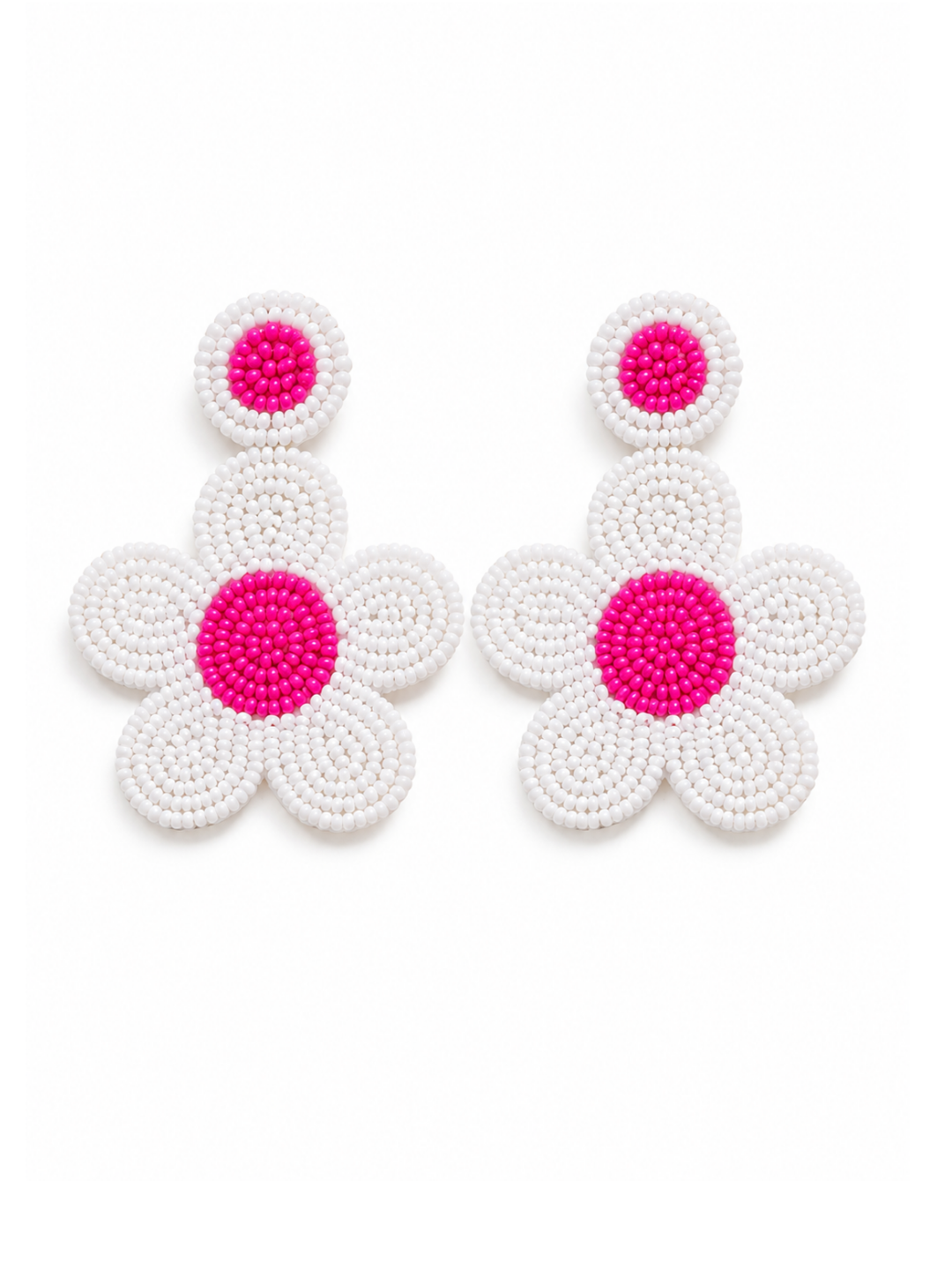 Daisy Pop Beaded Earrings