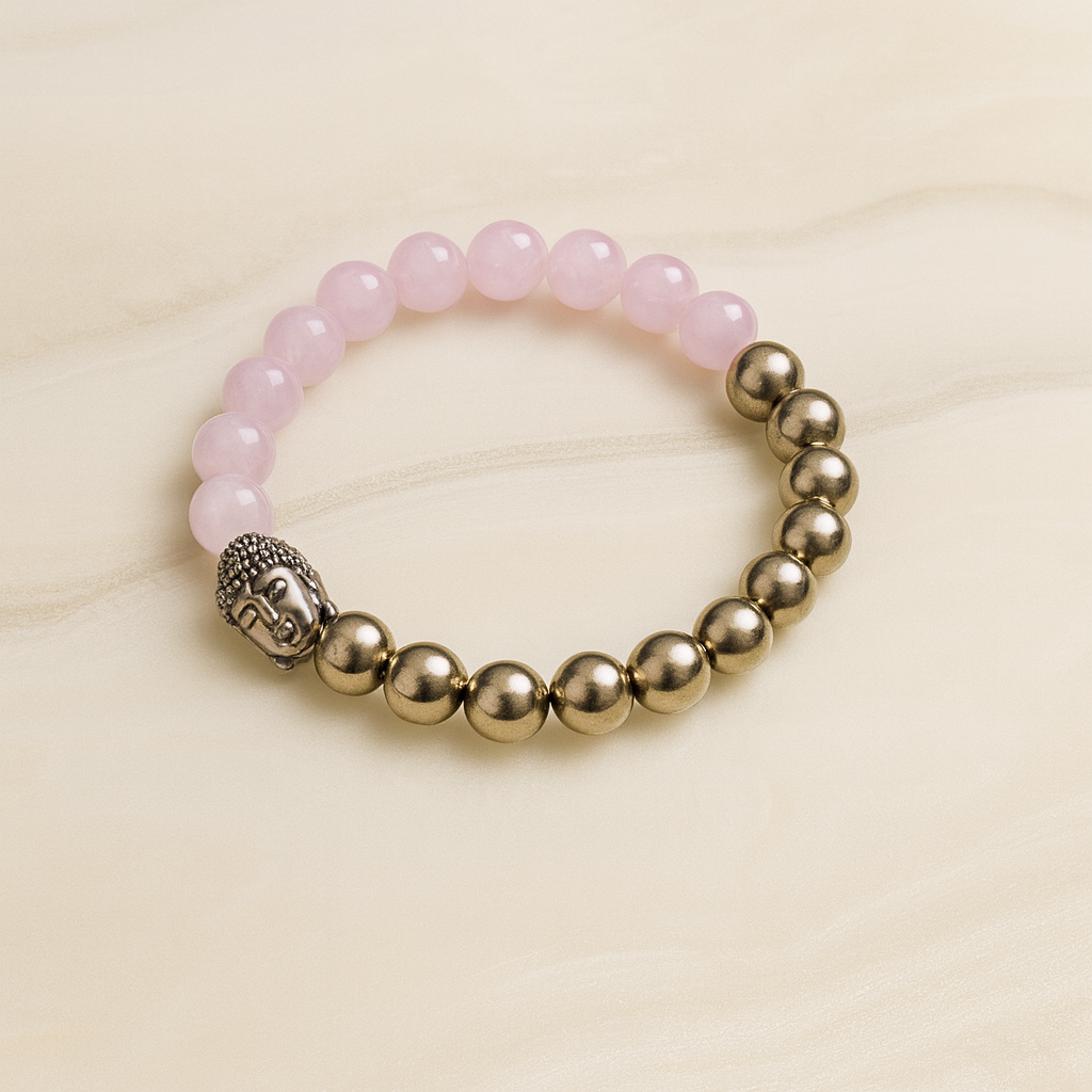 Sacred Softness – Rose Quartz & Golden Hematite