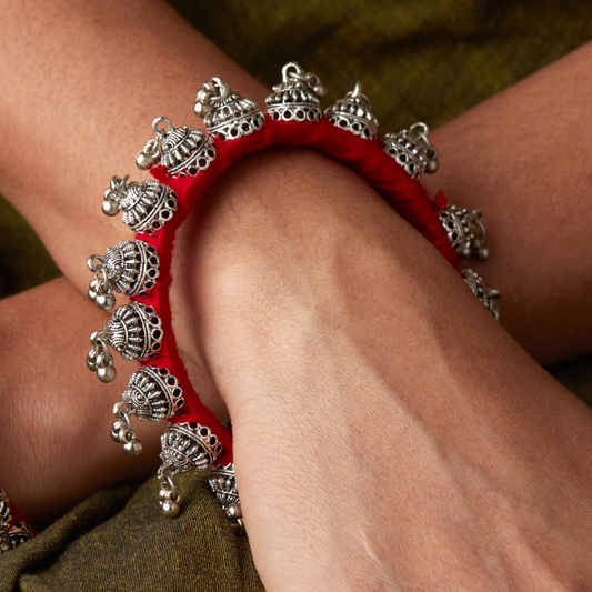 Ghungroo ‘Aarohi’ Temple Kada Bracelet (Pair)