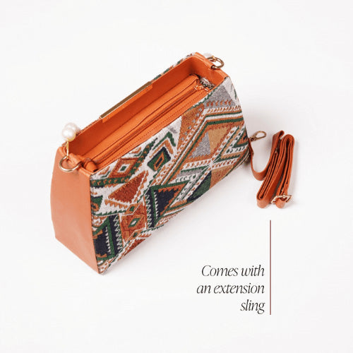 Sunset Geo pearl Bag