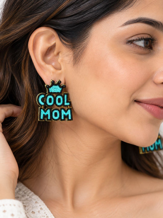 Cool Mom Beaded Statement Earrings