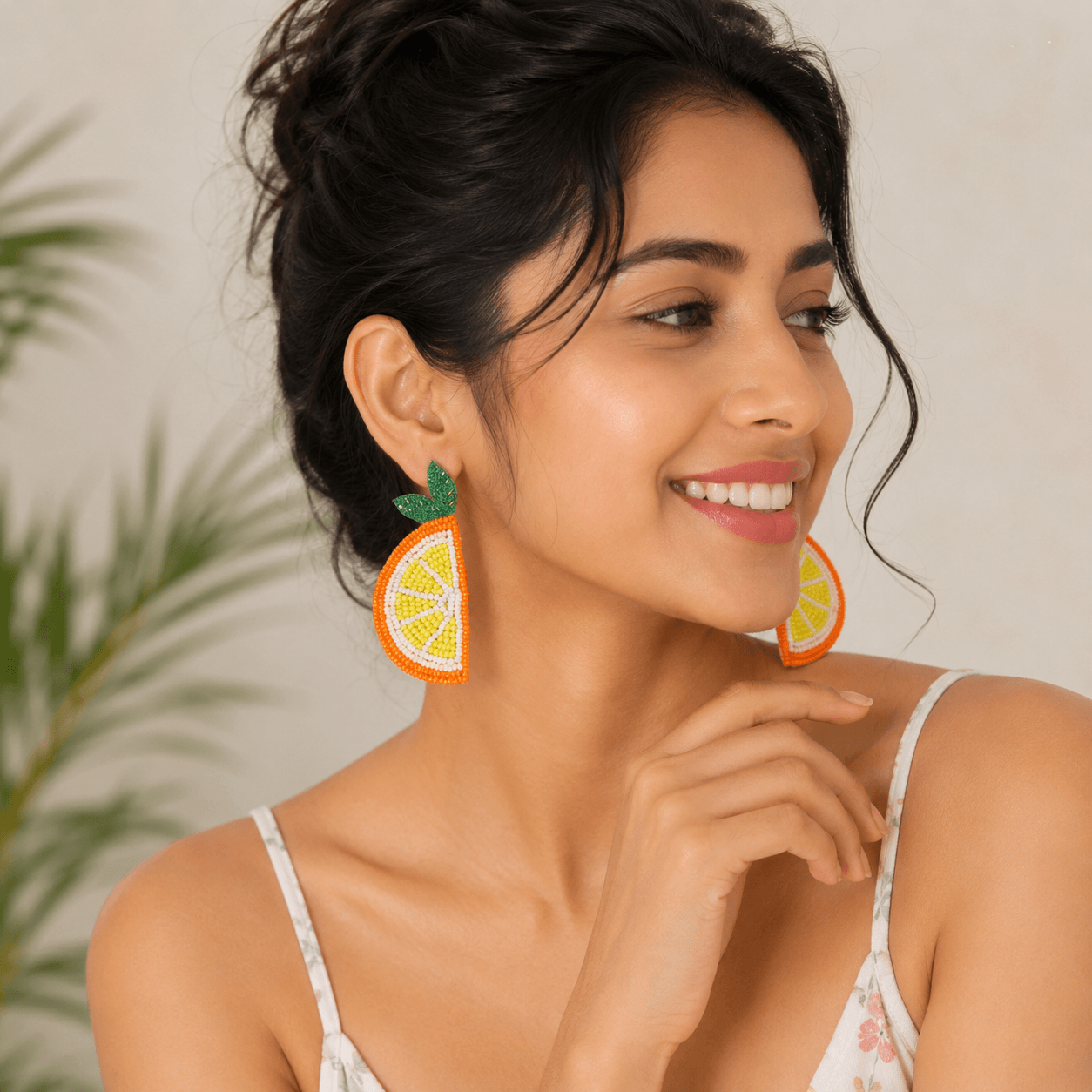 Citrus Pop Beaded Earrings