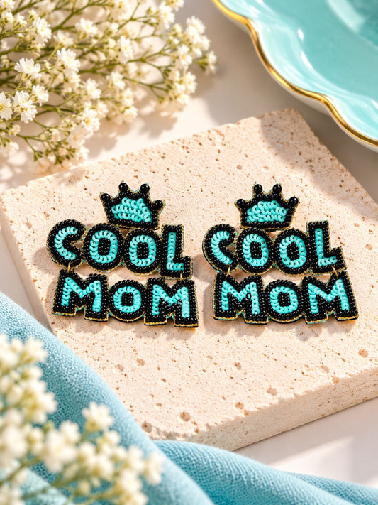 Cool Mom Beaded Statement Earrings