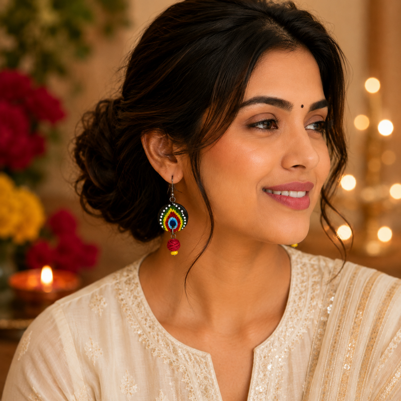 Mayura Jhumka Earrings
