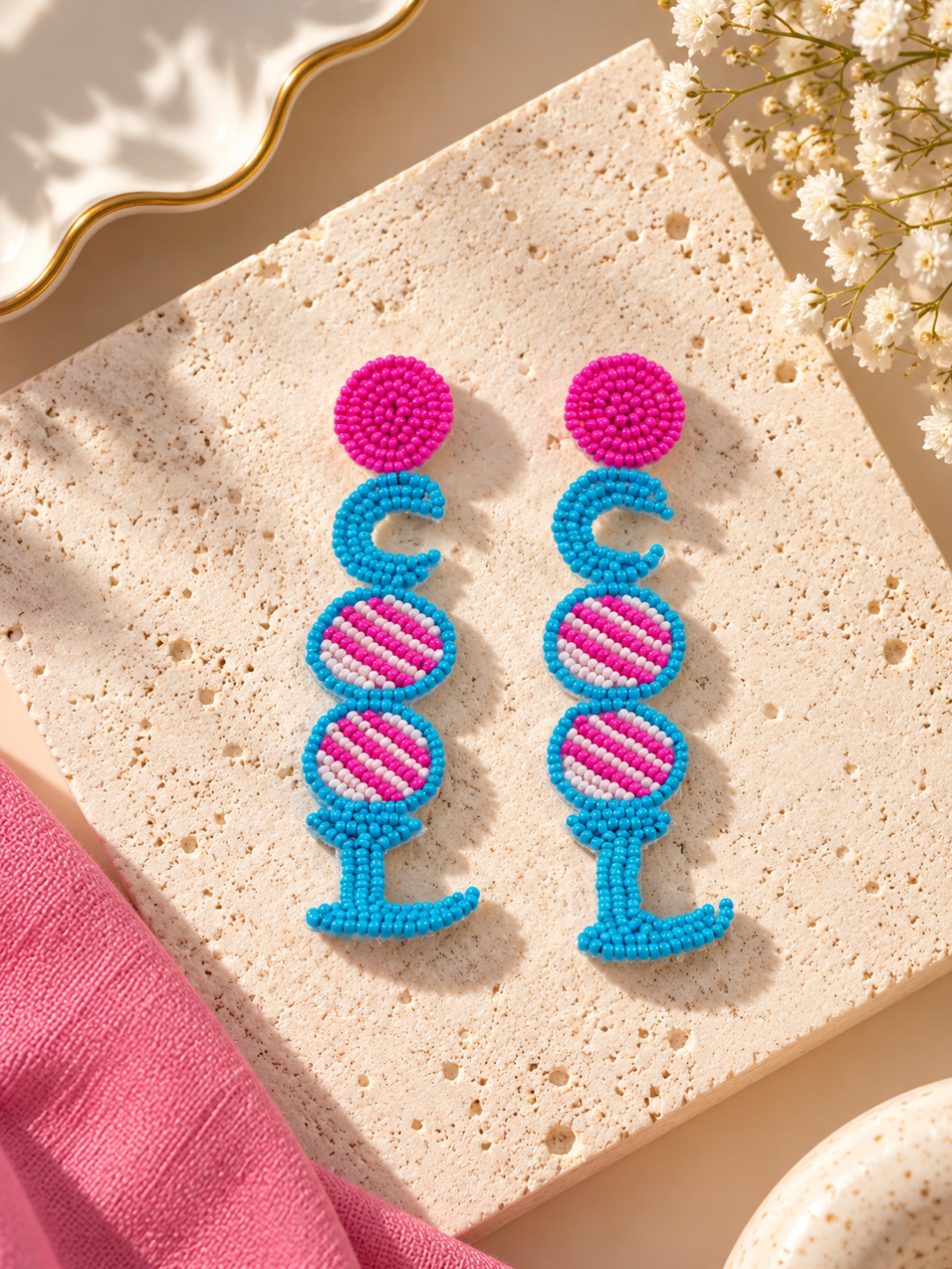Cocktail Pop Beaded Earrings