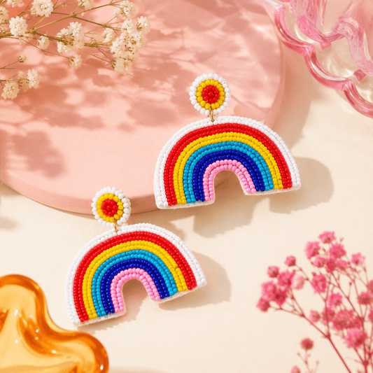 Rainbow Bliss Beaded Earrings