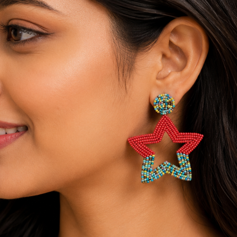 Color Pop Fiesta Star Earrings