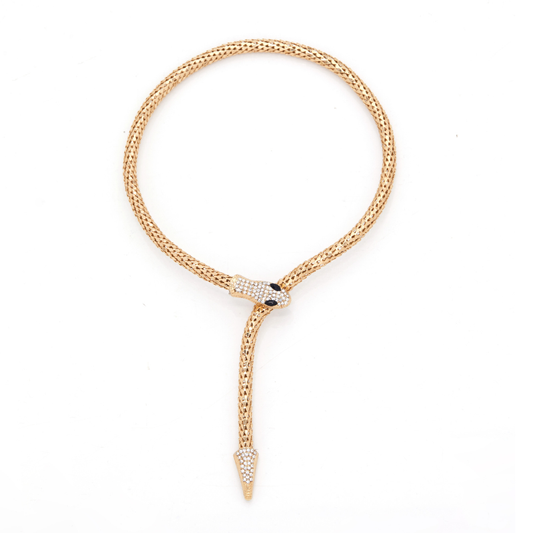 RIAS Gold-Toned Snake Choker Necklace for Women