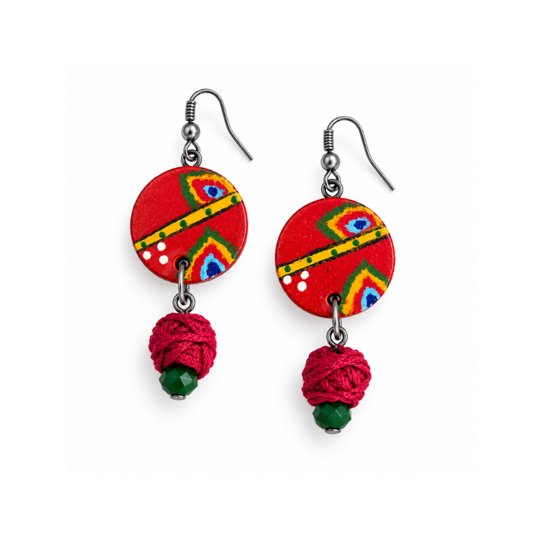 Rangoli Jhumka Earrings