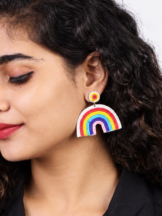 Rainbow Bliss Beaded Earrings