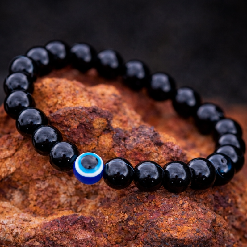 RIAS Shield – Black Onyx & Evil Eye Protection Bracelet