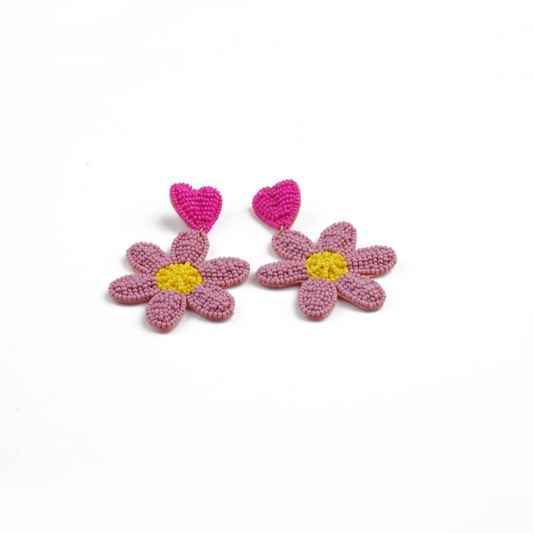 Daisy Heart Pop Drops – Pink/Yellow | RIAS