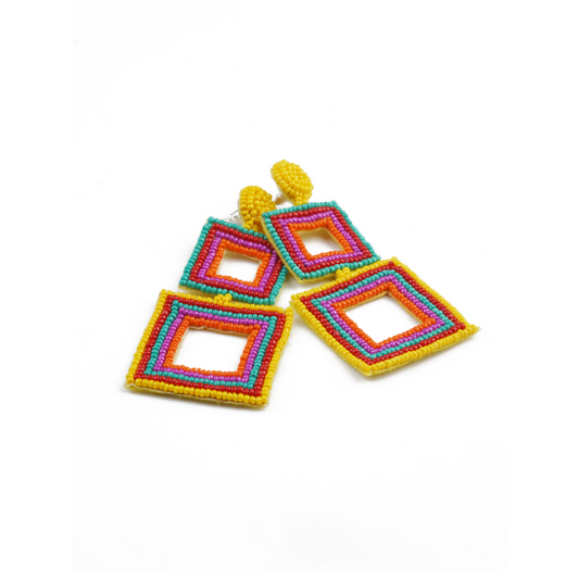Pixel Square Stack Drops – Multicolour/Yellow | RIAS