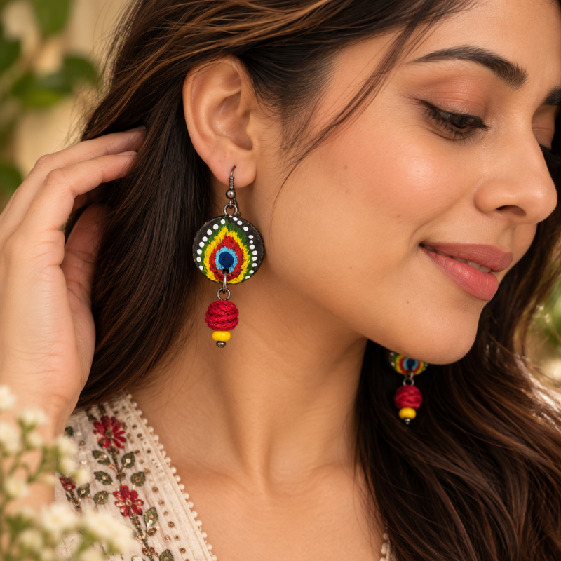 Mayura Jhumka Earrings