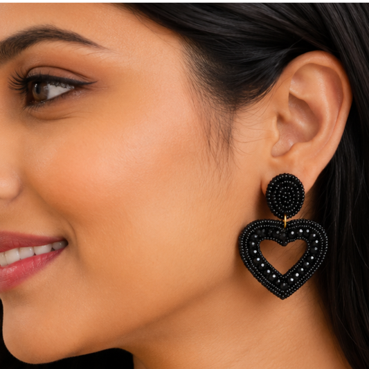 Color Pop Midnight Heart Earrings
