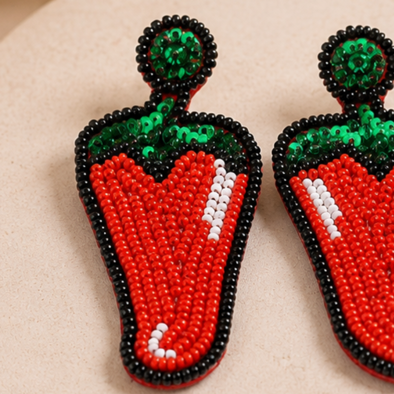Chilli Pop Beaded Statement Earrings