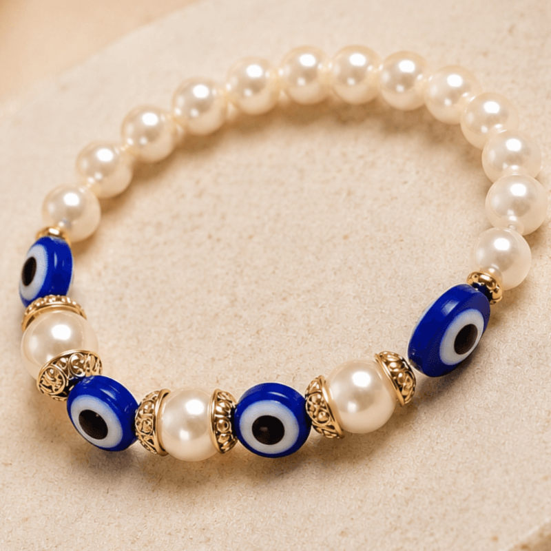 Color Pop Pearl Evil Eye Bracelet