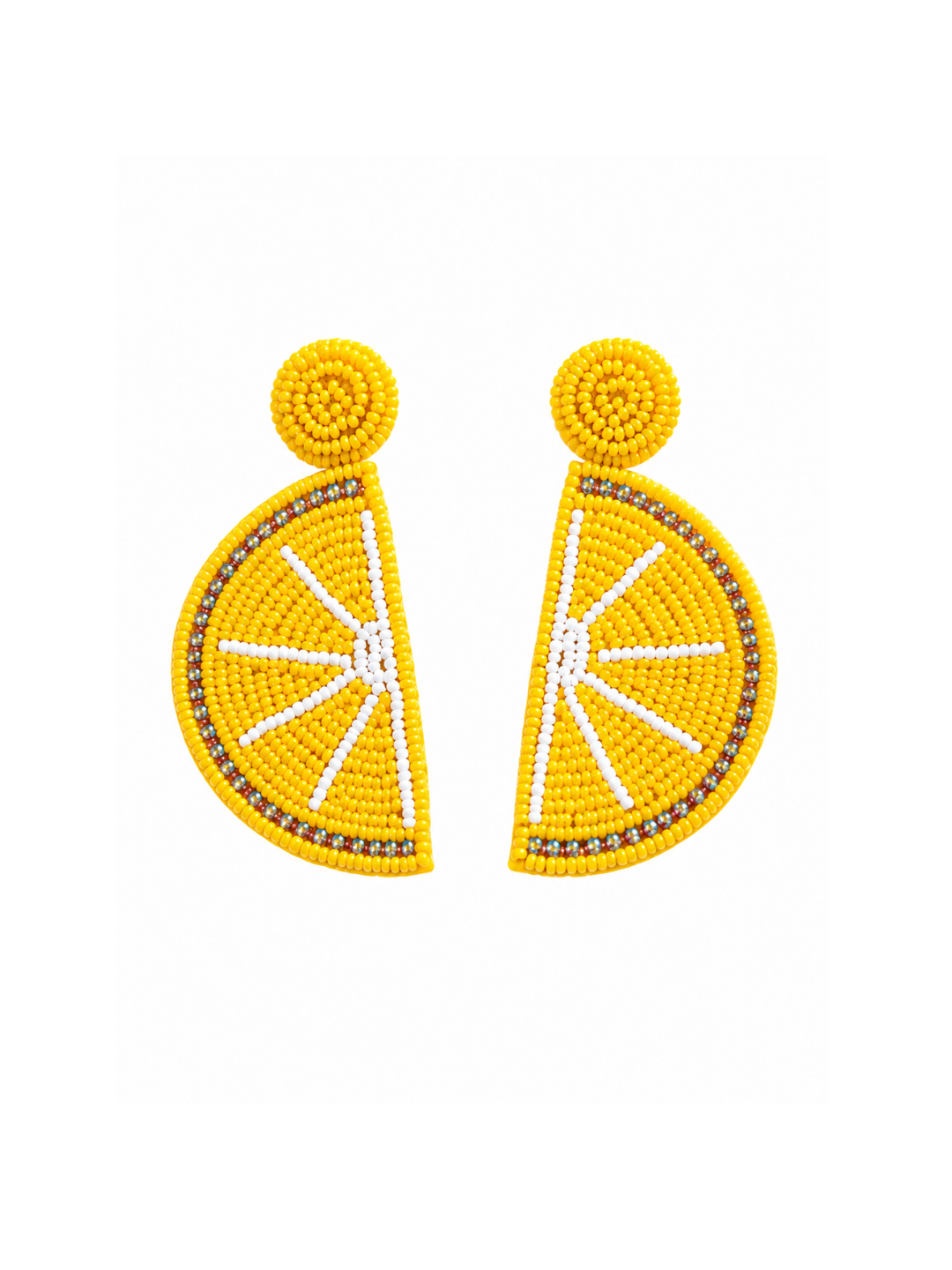 Lemon Zest Beaded Statement Earrings
