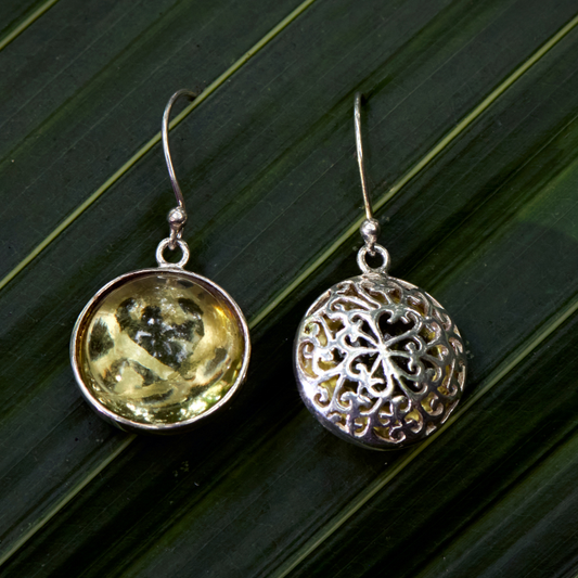 natural citrine gemstone drop earrings in sterling silver