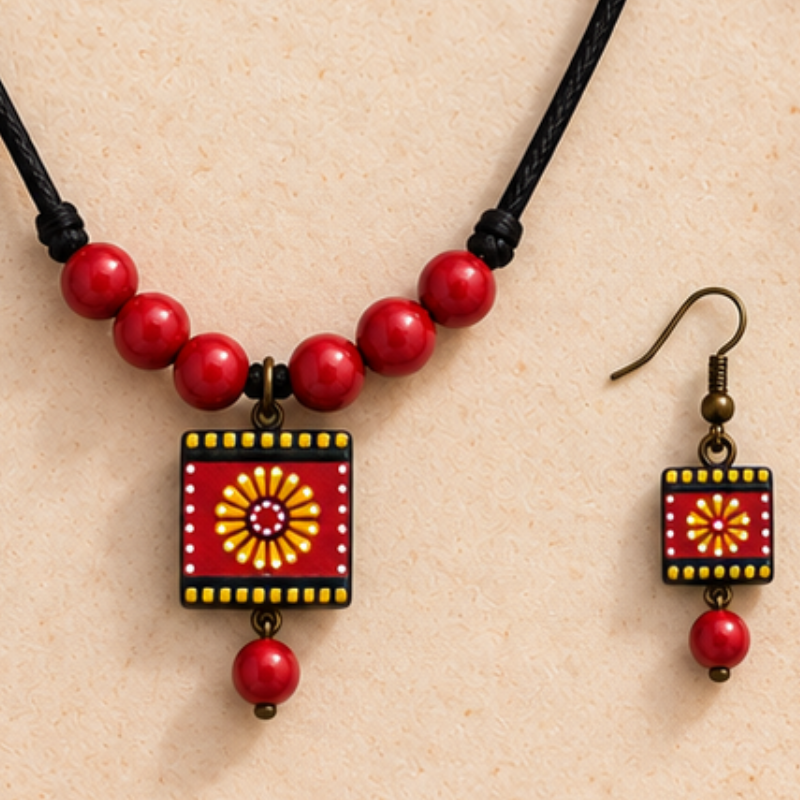Rangika Terracotta Necklace Set