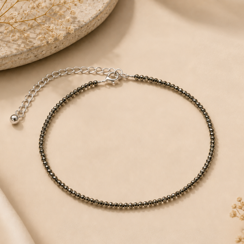Raw Pyrite Anklet – Wealth & Abundance