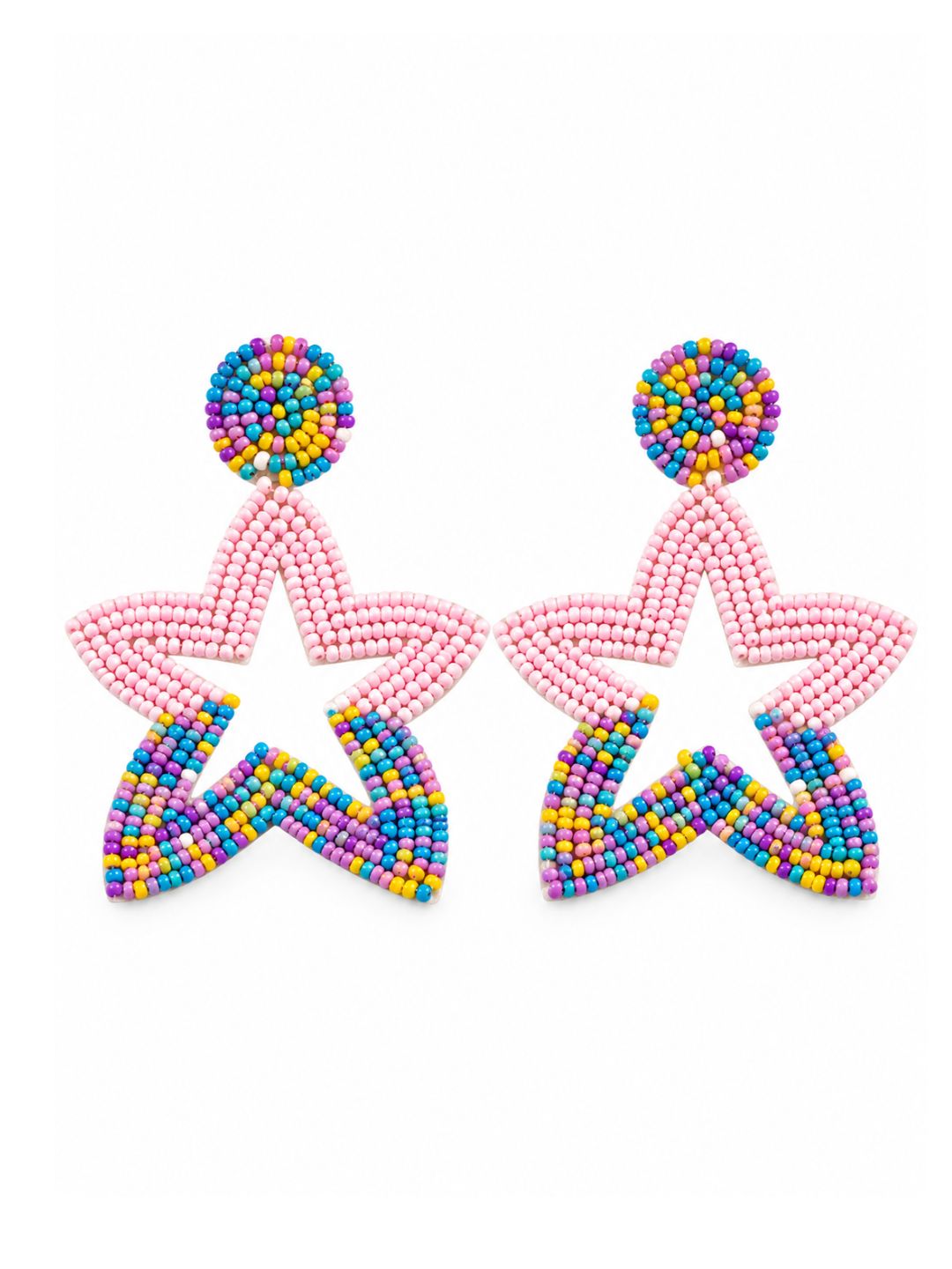 Color Pop Blush Star Earrings