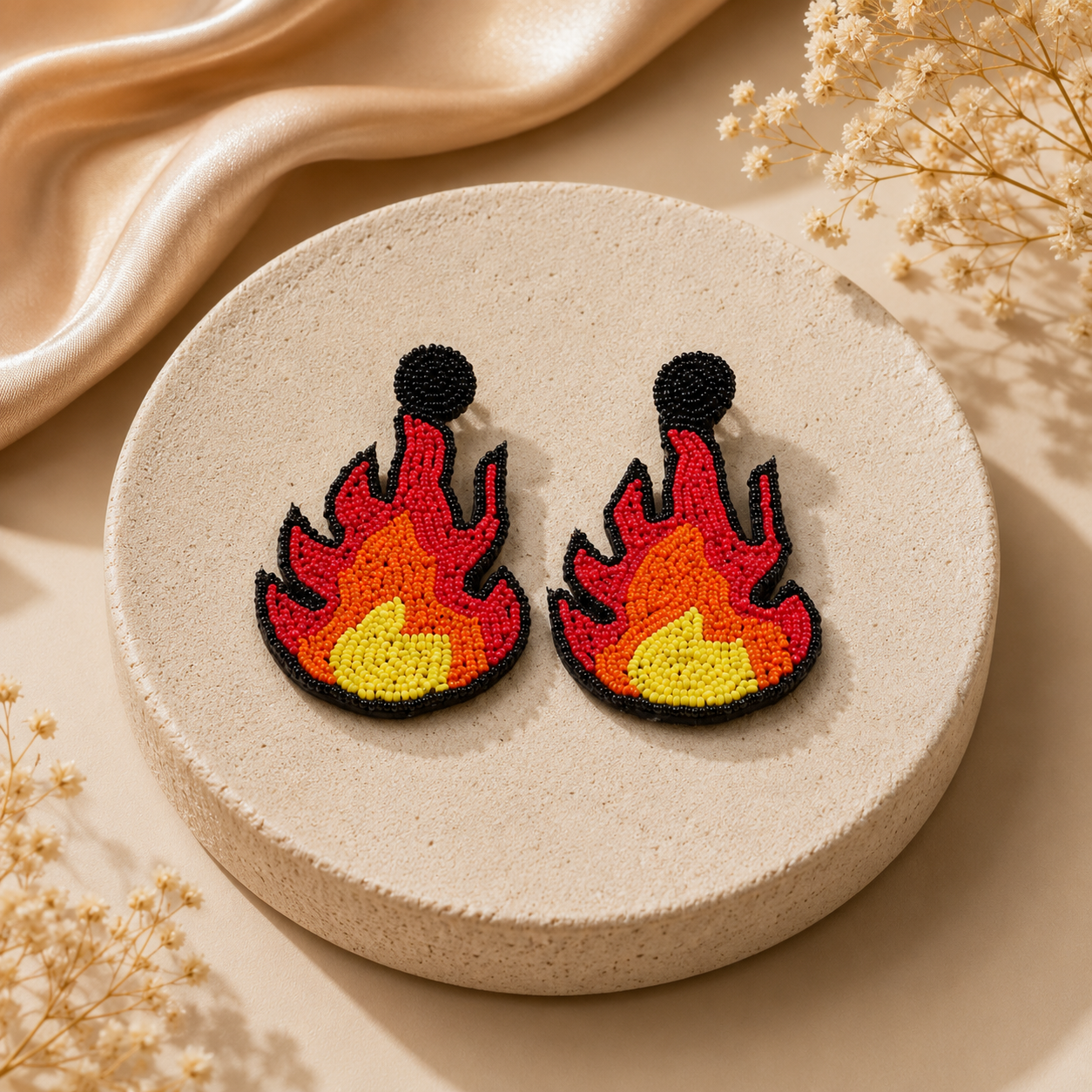 Blaze Beaded Statement Earrings