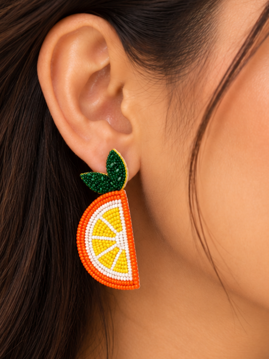Citrus Pop Beaded Earrings