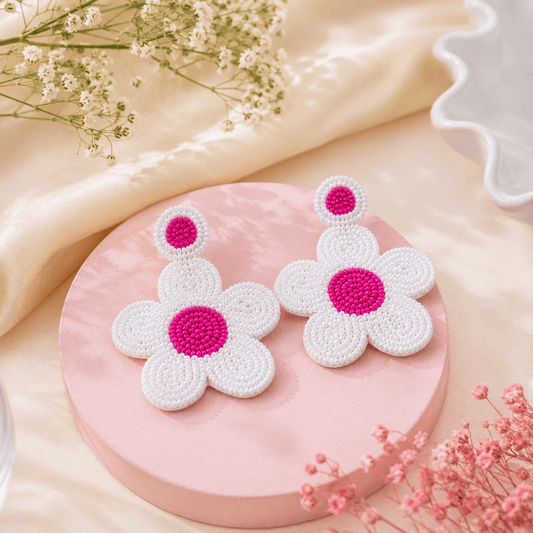 Daisy Pop Beaded Earrings