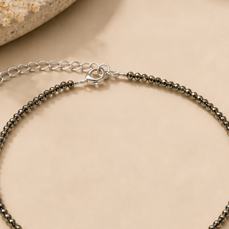 Raw Pyrite Anklet – Wealth & Abundance