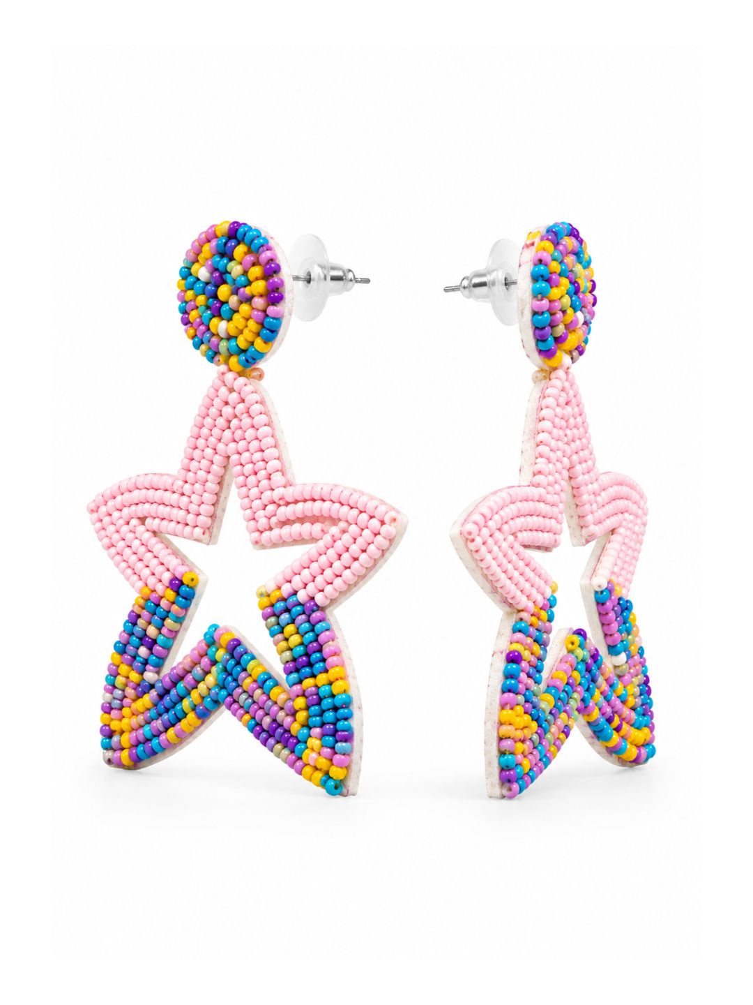 Color Pop Blush Star Earrings