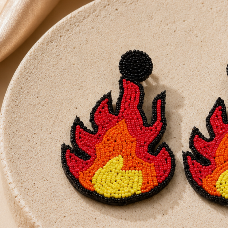 Blaze Beaded Statement Earrings