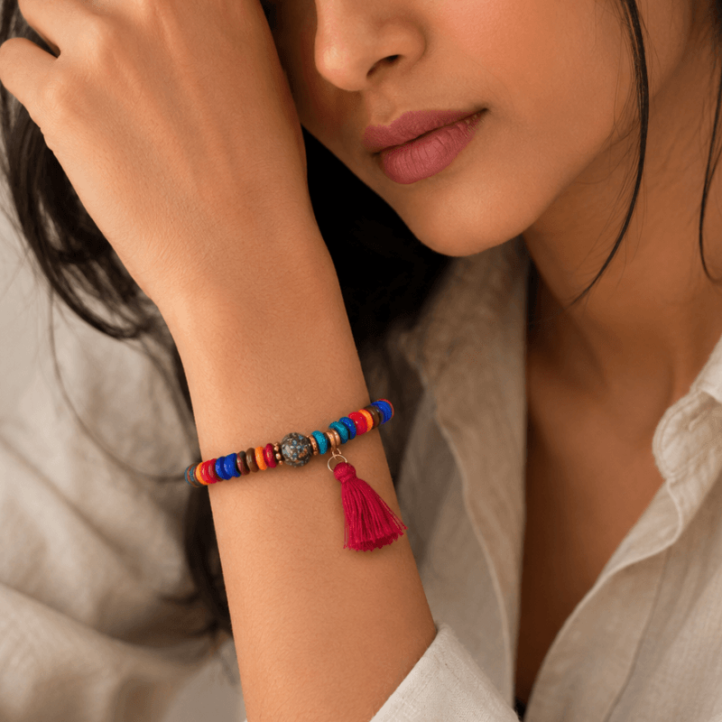 Color Pop Boho Tassel Bracelet