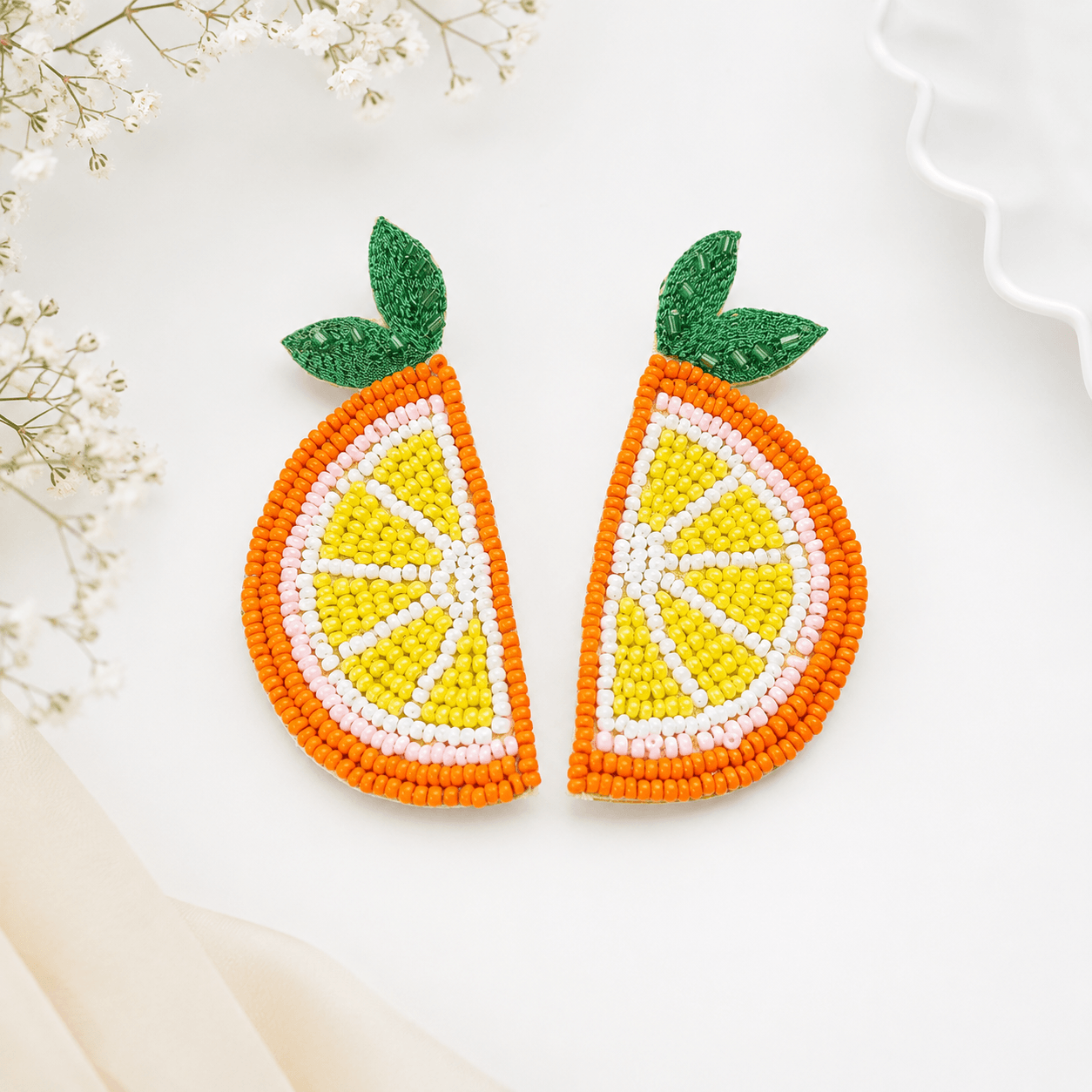Citrus Pop Beaded Earrings