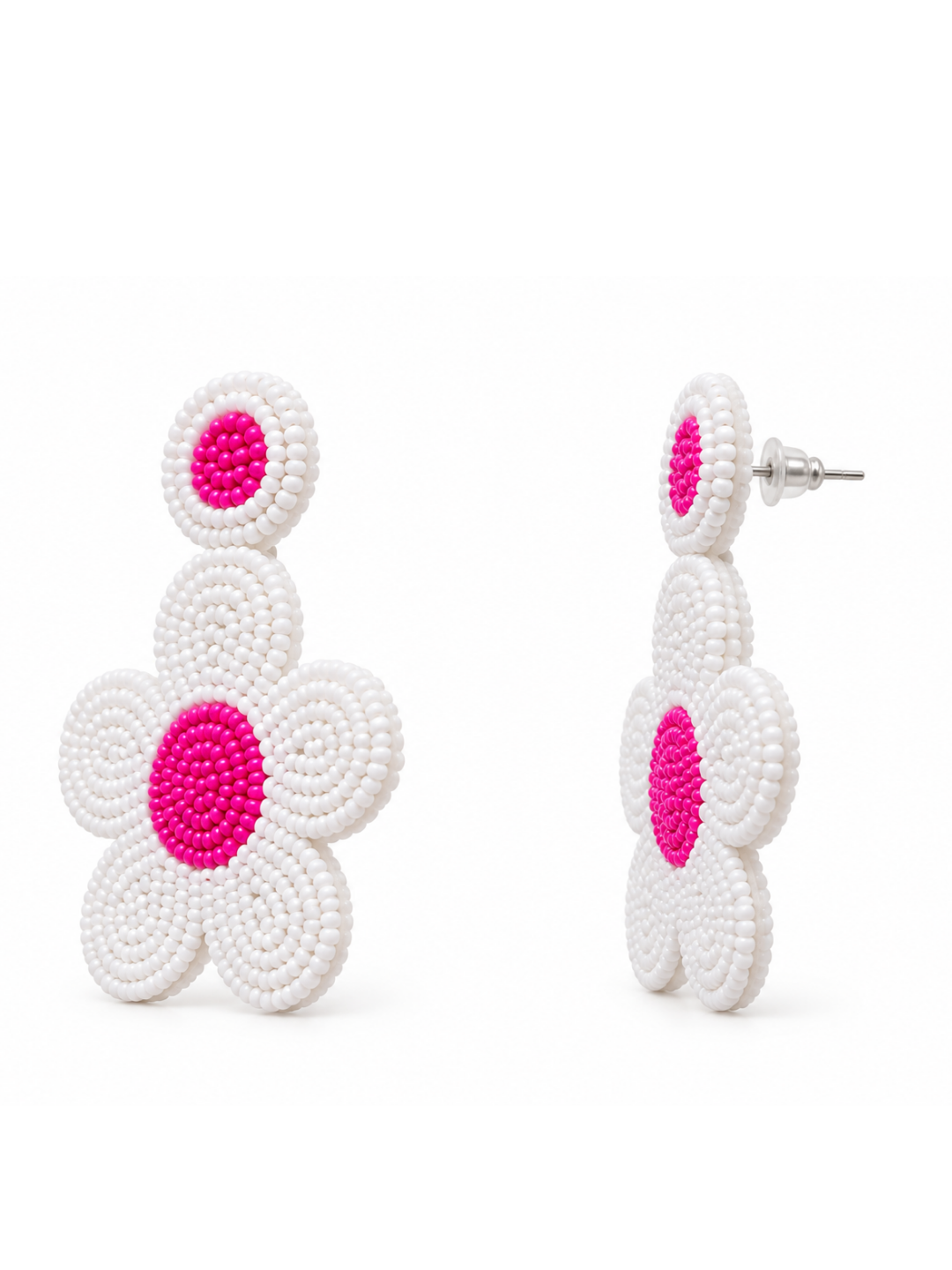 Daisy Pop Beaded Earrings