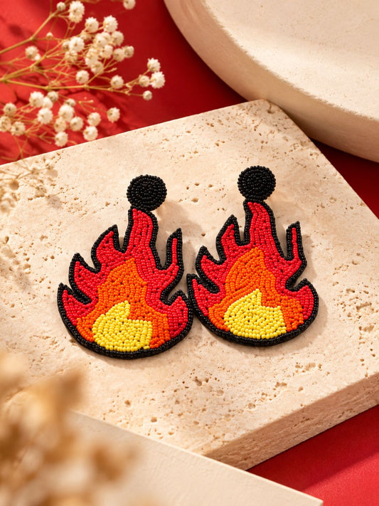 Blaze Beaded Statement Earrings